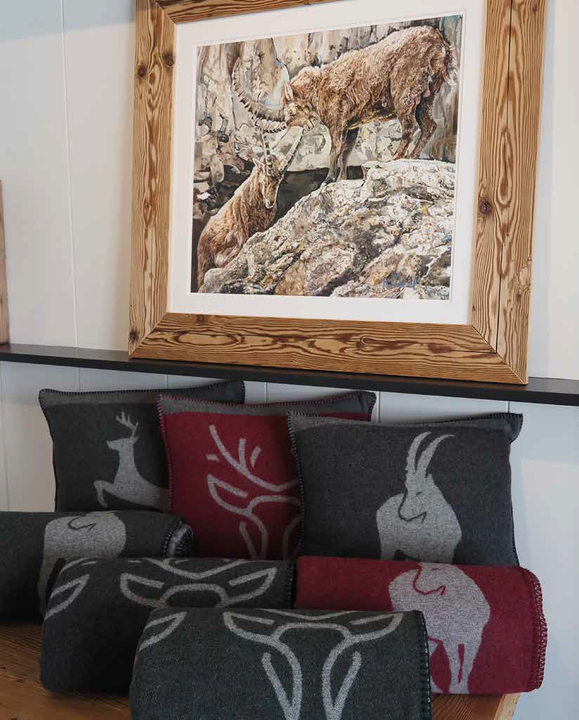 Pled wełniany Eskimo Arosa Red/Grey