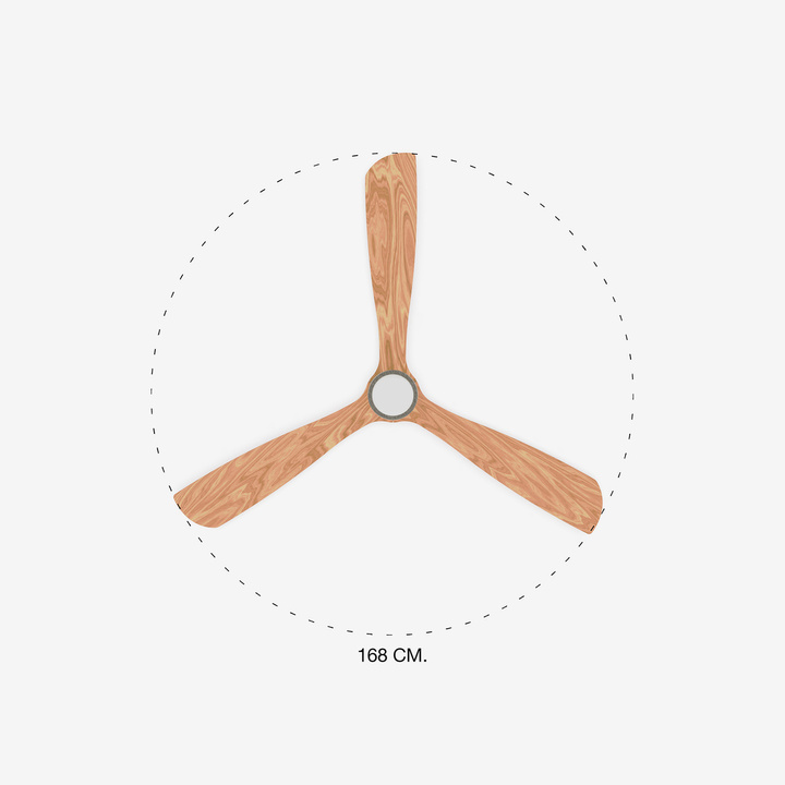 Wentylator sufitowy Faro Barcelona Lantau LED XL Matt/nickel pine fan DC