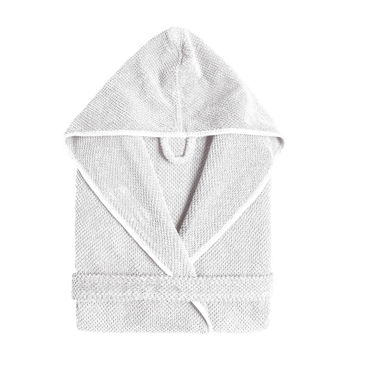 Szlafrok Graccioza Bee Waffle Hooded White Ostatnie Sztuki