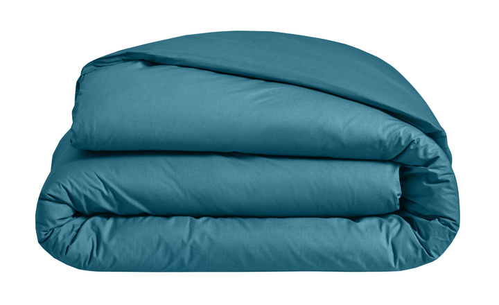 Pościel perkalowa Blanc Des Vosges Uni Turkusowa 