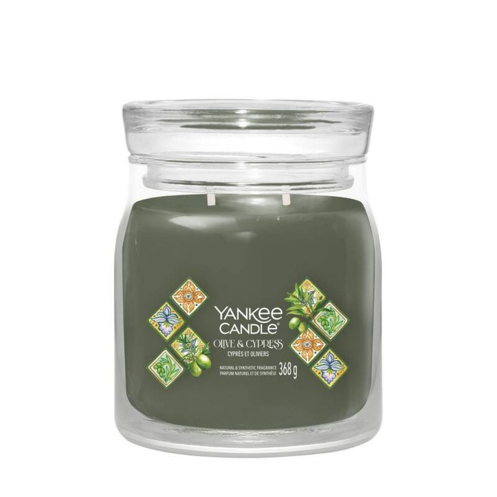 Świeca zapachowa Yankee Candle Olive & Cypress średnia