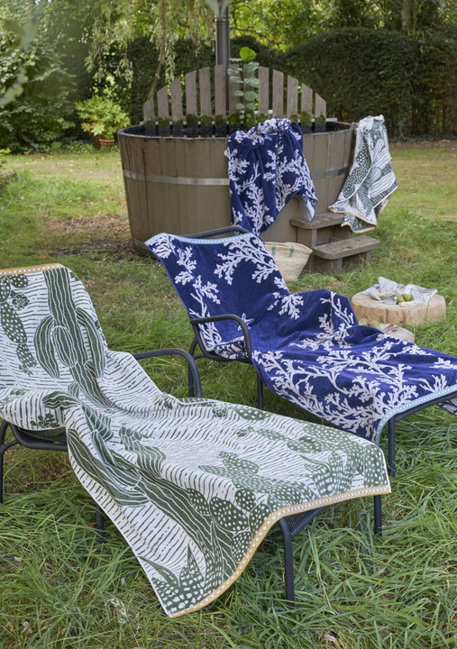 Ręcznik plażowy aksamitny Alexandre Turpault Belize Marine