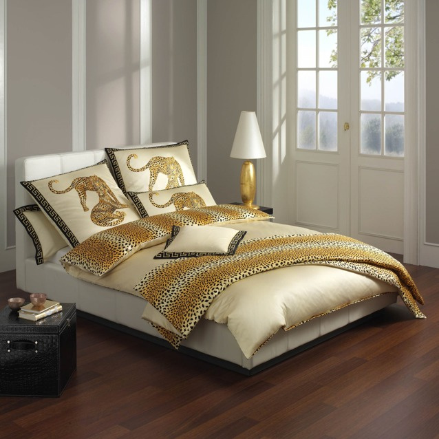 Poszewka satynowa Elegante Gepard Pair Ecru