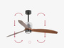 Wentylator sufitowy Faro Barcelona Deco Fan M LED Black/wood DC