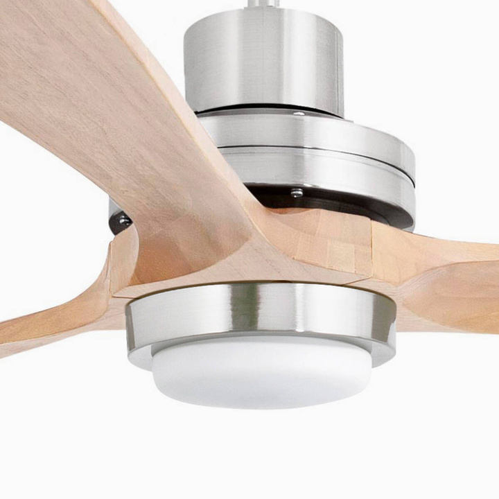 Wentylator sufitowy Faro Barcelona Lantau LED XL Matt/nickel pine fan DC