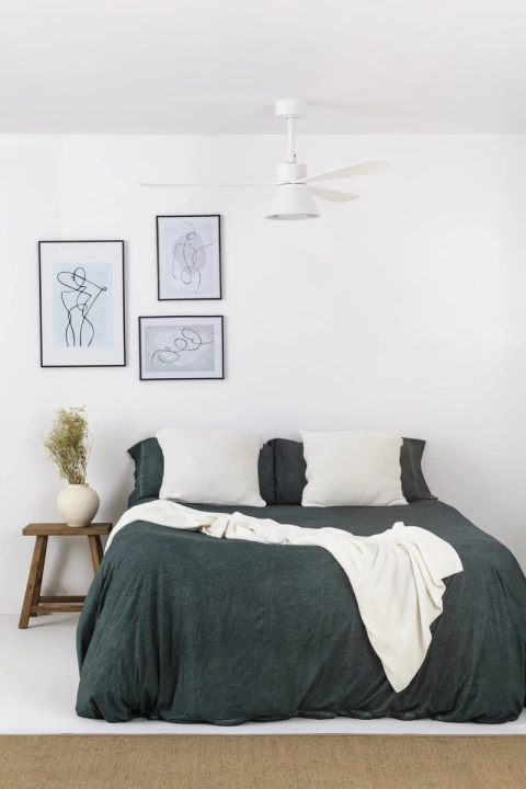 Wentylator sufitowy Faro Barcelona Amelia L Grey Cone LED Fan DC