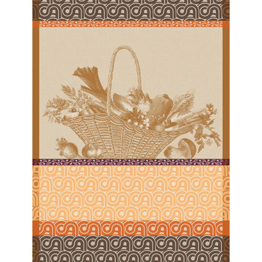 Ściereczka kuchenna Le Jacquard Français Potager d'hiver Orange