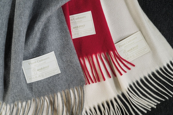 Pled kaszmirowy Eskimo Astor Silber