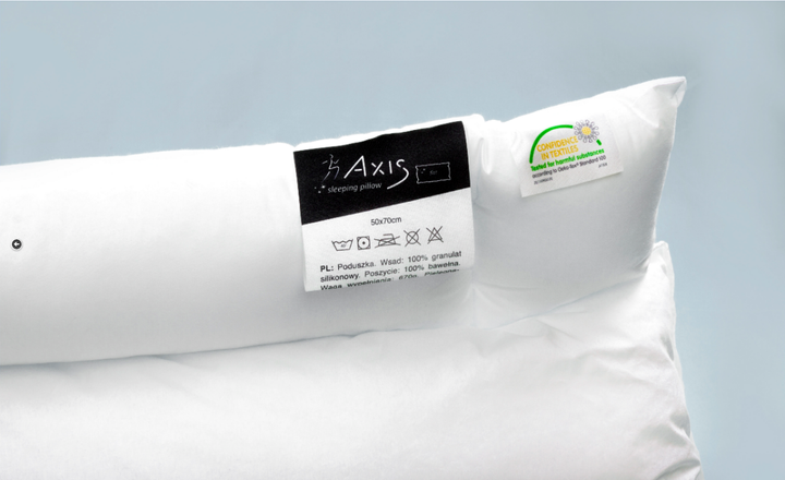 Poduszka anatomiczna Axis Sleeping Pillow Flat (100% granulat hipoalergiczny, 100% tkanina bawełniana)