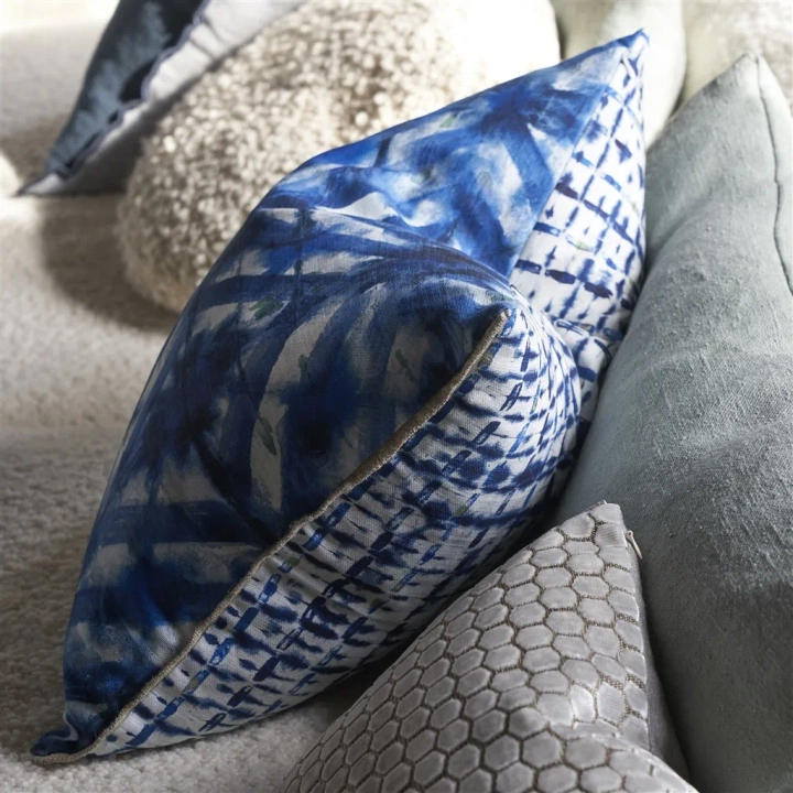 Poduszka dekoracyjna Designers Guild Parquet Batik Indygo
