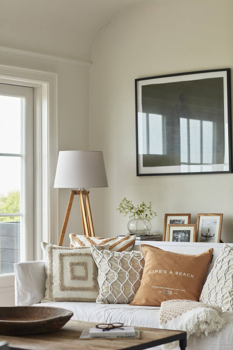 Poszewka dekoracyjna Lexington Block Stripe White/Light Beige