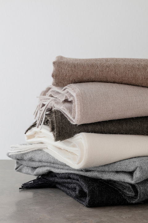 Pled wełniany Elvang Luxury Light Grey