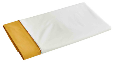 Prześcieradło perkalowe bez ściągacza Blanc Des Vosges Duo Zółte