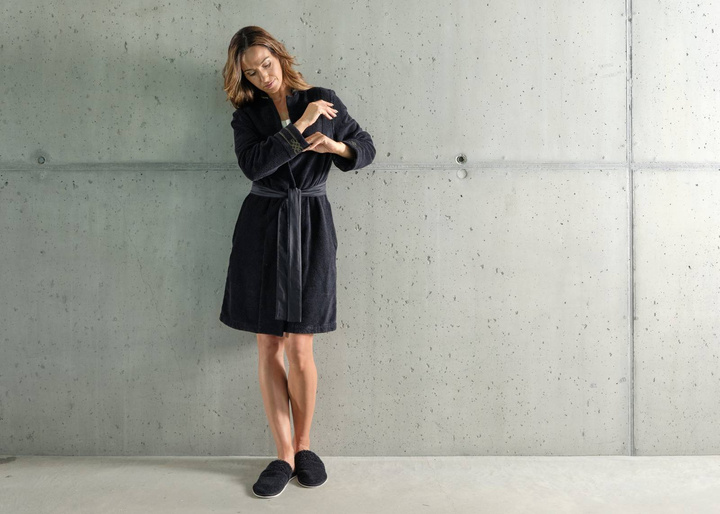 Szlafrok Abyss & Habidecor Spencer Black/Gold