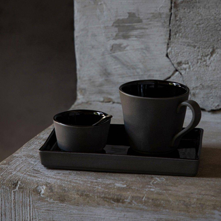 Tacka prostokątna Costa Nova Lagoa Eco Gres Black 19 cm