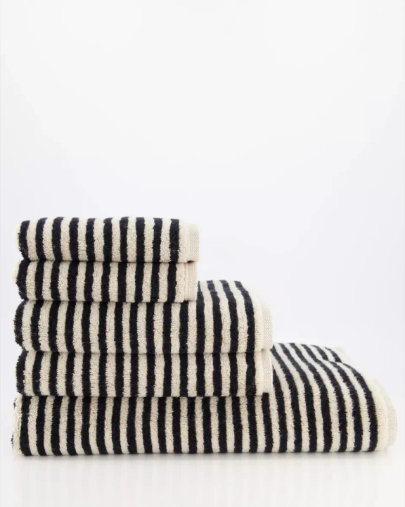 Ręcznik Cawo Natural Stripes Natur-schwarz
