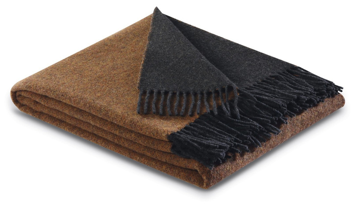 Pled wełniany Biederlack Terra-Graphit