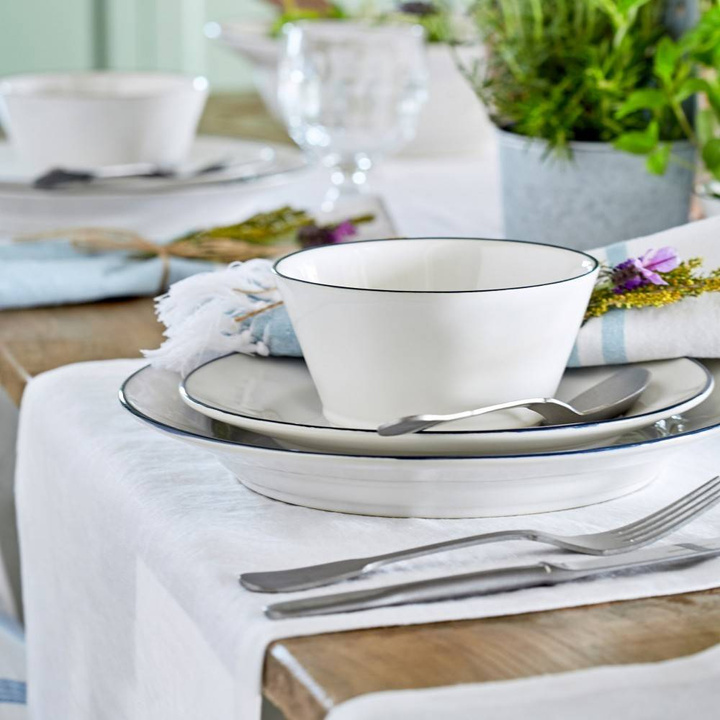 Miska do zupy Costa Nova Beja White Blue 14 cm