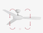 Wentylator sufitowy Faro Barcelona Islot L White DC SMART