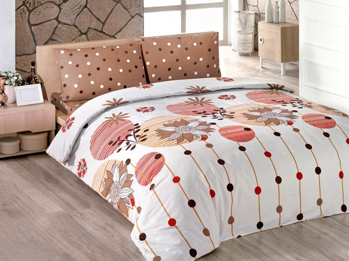 Pościel bawełniana Brielle Cozy Brown