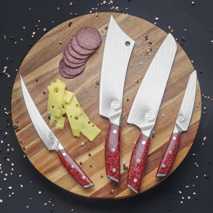 Nóż Dellinger Sandvik Northern Sun BBQ Max 210 mm Red