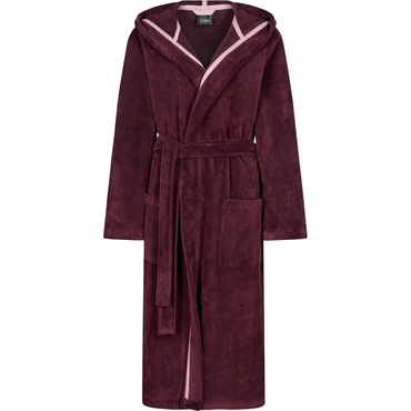 Szlafrok damski Cawo Luxury Basic Hooded Burgund