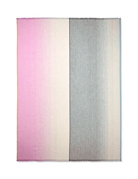 Pled wełniany Elvang Carte Pink-Grey