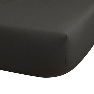 Prześcieradło perkalowe ze ściągaczem Le Jacquard Français Palacio Dark Grey