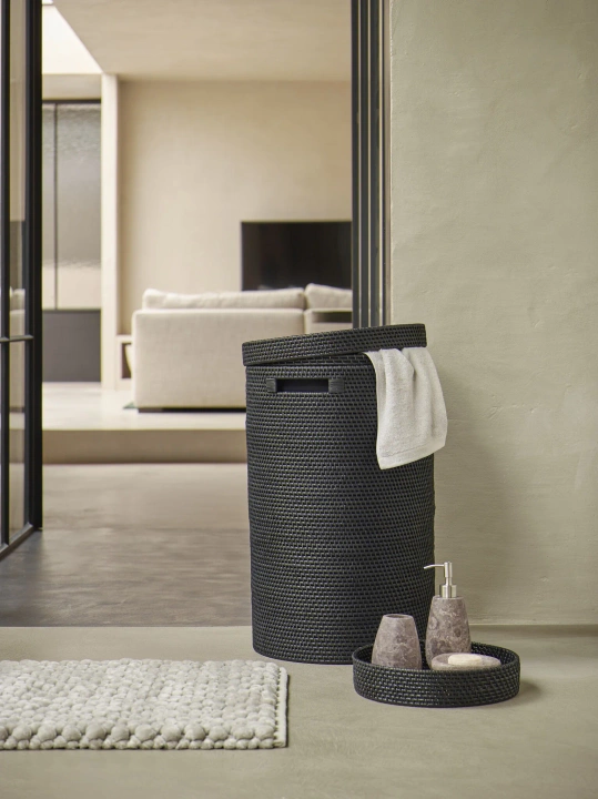 Kosz na pranie z pokrywą Aquanova CINO Black