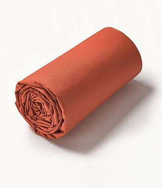 Prześcieradło perkalowe ze ściągaczem Sylvie Thiriez Uni Orange