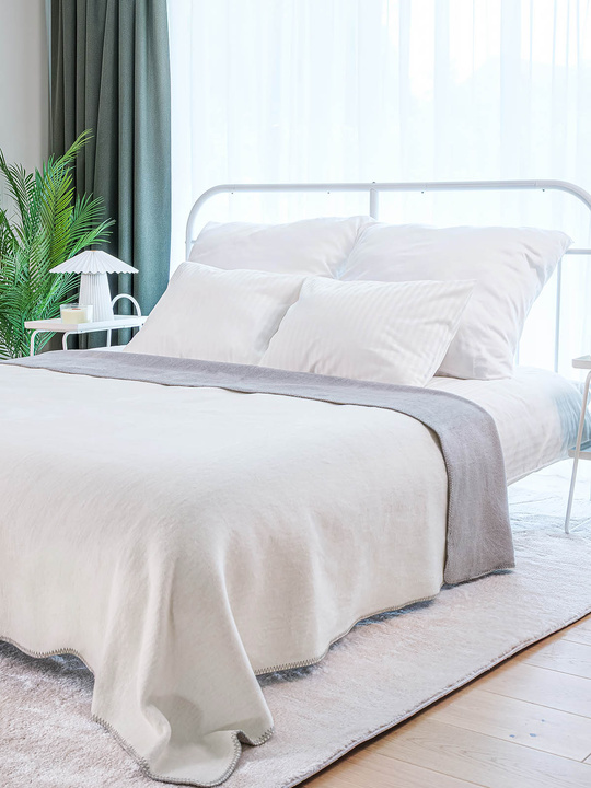 Koc Cotton Cloud XXL Argento-Biały