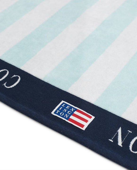Ręcznik plażowy welurowy Lexington Graphic Turquoise/White