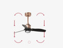 Wentylator sufitowy Faro Barcelona Just Fan XS Led Copper/black DC
