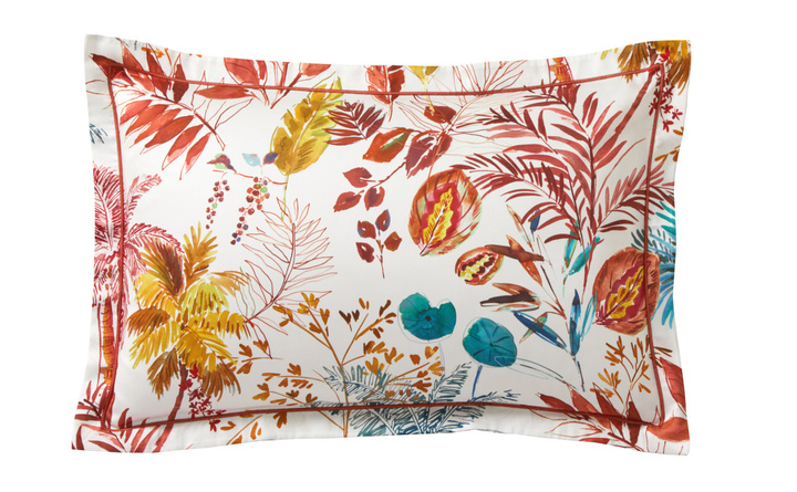 Poszewka satynowa Blanc Des Vosges Palmeraie Ceglana