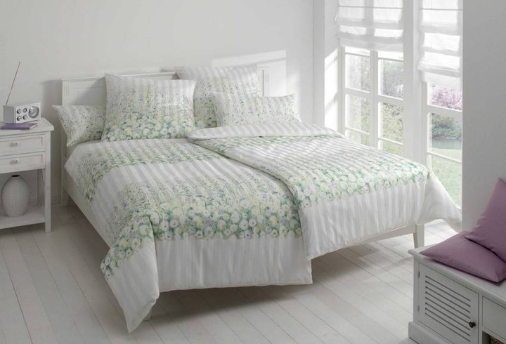 Poszewka satynowa Elegante Summer Garden Green