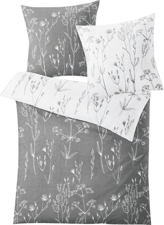 Komplet pościeli satynowej Kleine Wolke Savannah Grau