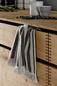 Ręcznik bawełniany Elvang Fence Grey