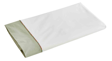 Prześcieradło perkalowe bez ściągacza Blanc Des Vosges Duo Zielone