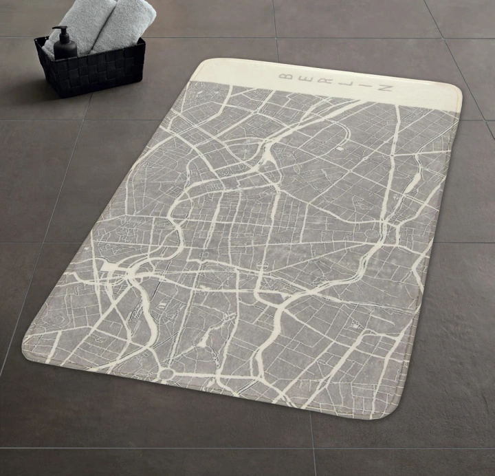 Dywanik łazienkowy Kleine Wolke Berlin Silvergrey