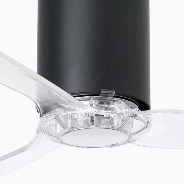 Wentylator sufitowy Faro Barcelona Tube Fan M Matt black/transparent DC