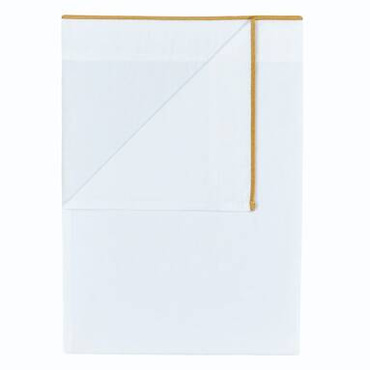 Prześcieradło perkalowe bez ściągacza Designers Guild Astor Ochre/Chestnut