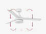 Wentylator sufitowy Faro Barcelona Ice Speaker L White