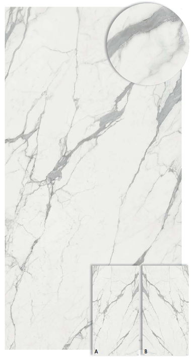 Blat porcelanowy ABK Stone Statuario Light Slab A 1635x3230 lux 12 mm