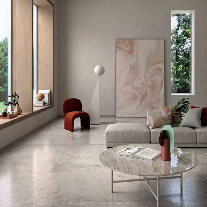 ABK Atlantis Sand - płytka ceramiczna/gres 32x120x4,5x2 cm rett. 8.5 mm naturale gradone top