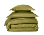 Pościel satynowa Blanc Des Vosges Uni Oliwkowa 
