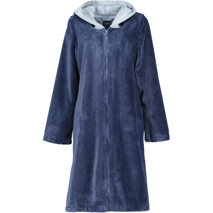 Szlafrok damski Cawo Zipper Hooded Sea