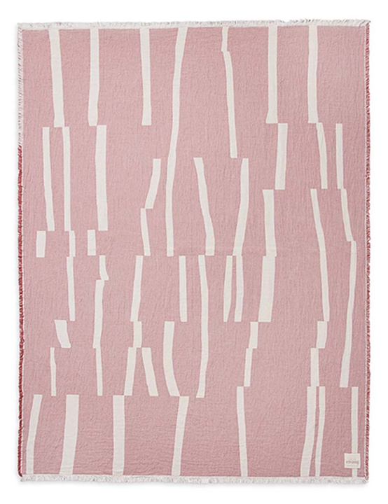 Pled bawełniany Elvang Lyme Grass Rose