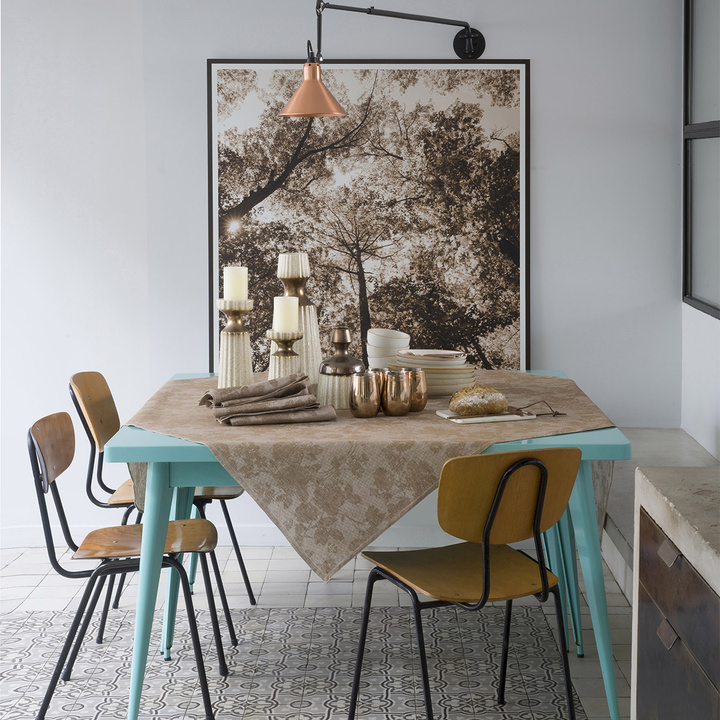 Obrus lniany Le Jacquard Français Casual Brązowy