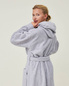 Szlafrok Lexington Striped Organic Hooded Gray/White