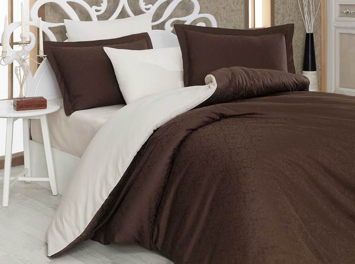 Pościel żakardowa Hobby Damask Brown